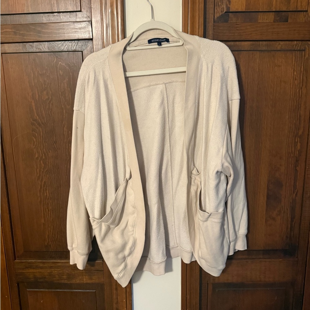 Ocean Drive Cream Cardigan Sweater